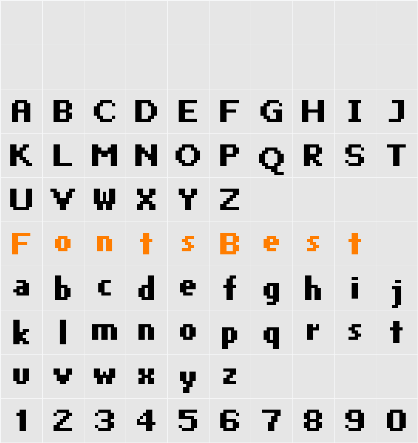 FFF Neostandard Bold Character Map