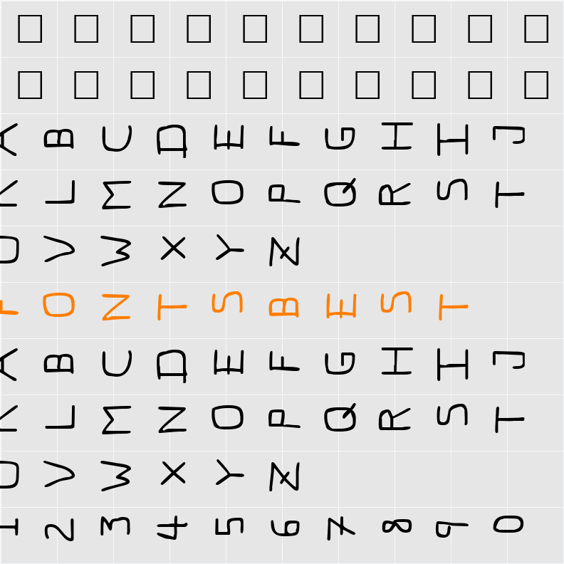 Pfvvbf7s Character Map