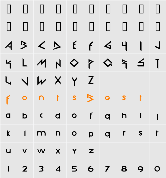Rokford Character Map