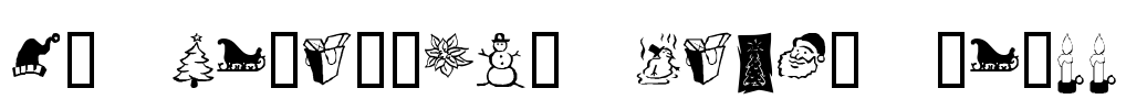 KR Christmas Dings Three Font Image