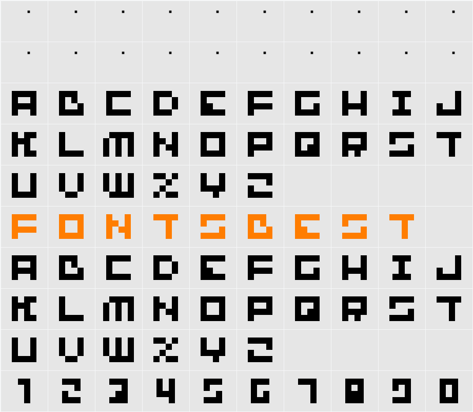 bit-01:cube 16 remix Character Map