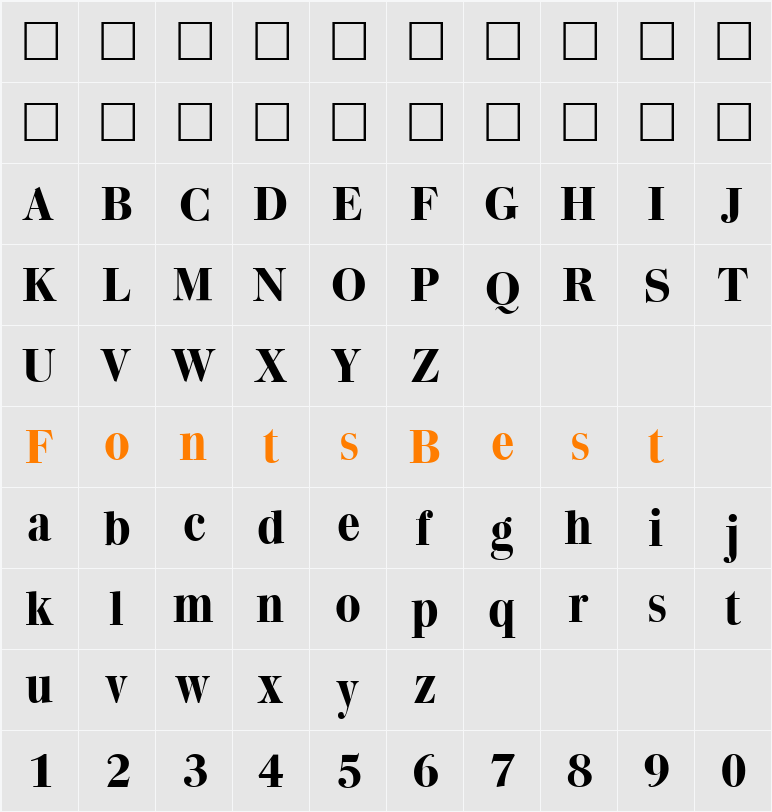 Quantas Character Map