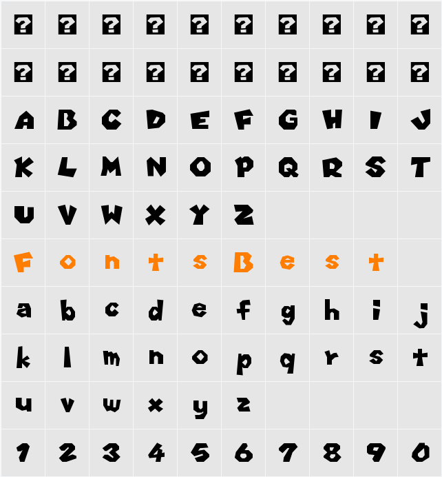 Super [Mario] Script 3 Character Map