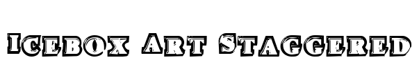 Icebox Art Staggered Font Image