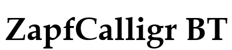 ZapfCalligr BT Font Image