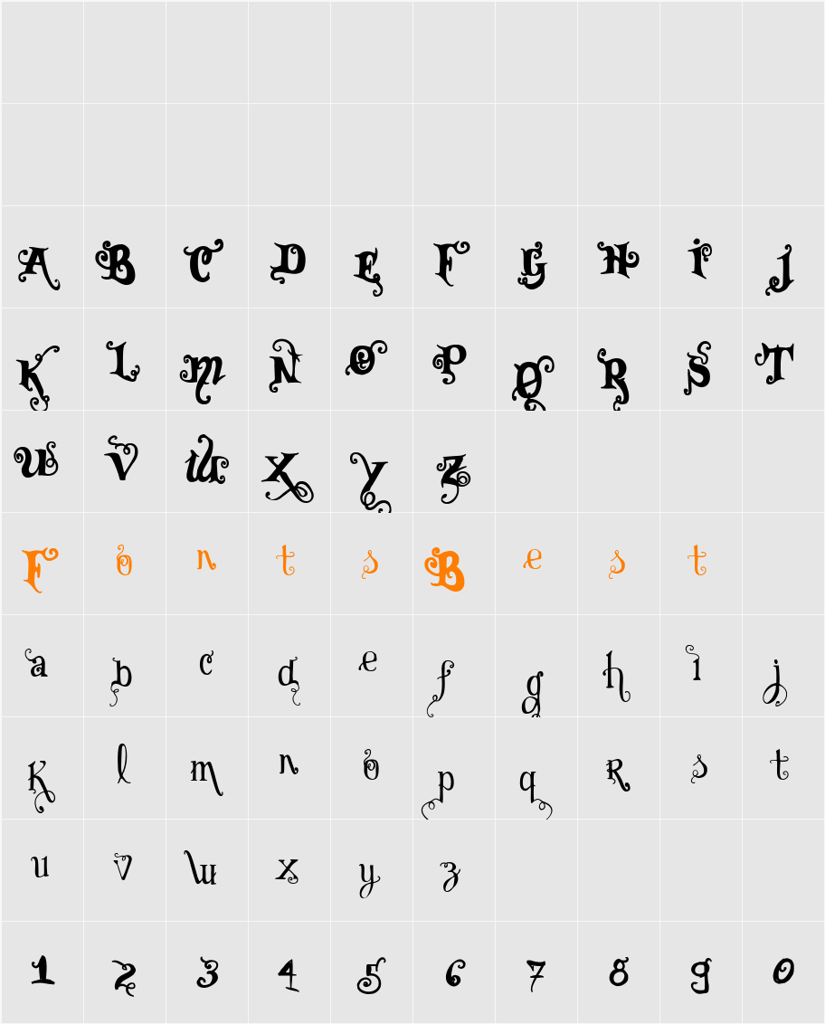 Vtks Black Character Map