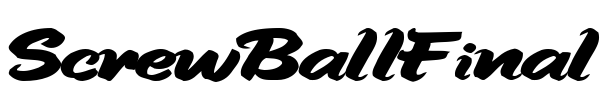 ScrewBallFinal Font Image