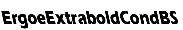 ErgoeExtraboldCondBS Font Image