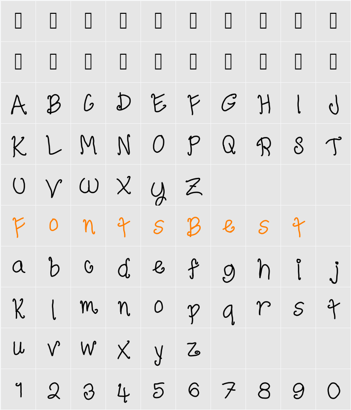 elegantly simple  Character Map