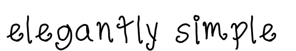 elegantly simple  Font Image