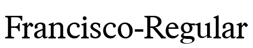 Francisco-Regular Font Image