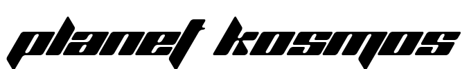 Planet Kosmos Font Image