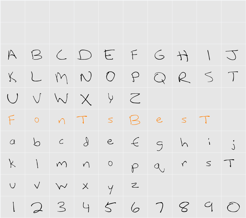 LeftyCasual Character Map