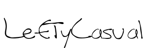LeftyCasual Font Image