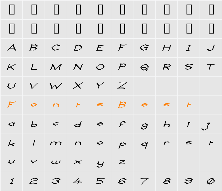Llynfyrch Fwyrrdynn SemiBold Character Map