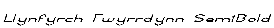 Llynfyrch Fwyrrdynn SemiBold Font Image