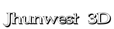 Jhunwest 3D Font Image