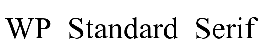 WP Standard Serif Font Image