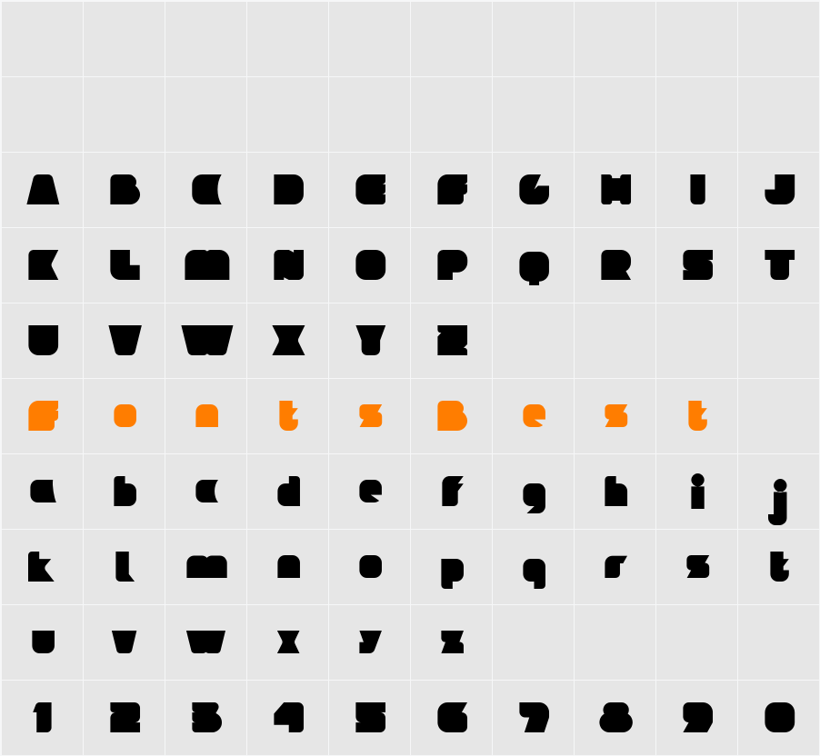 ideoma PSEUDO Character Map