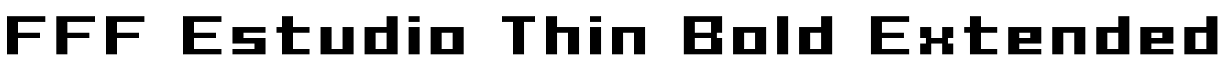 FFF Estudio Thin Bold Extended Font Image