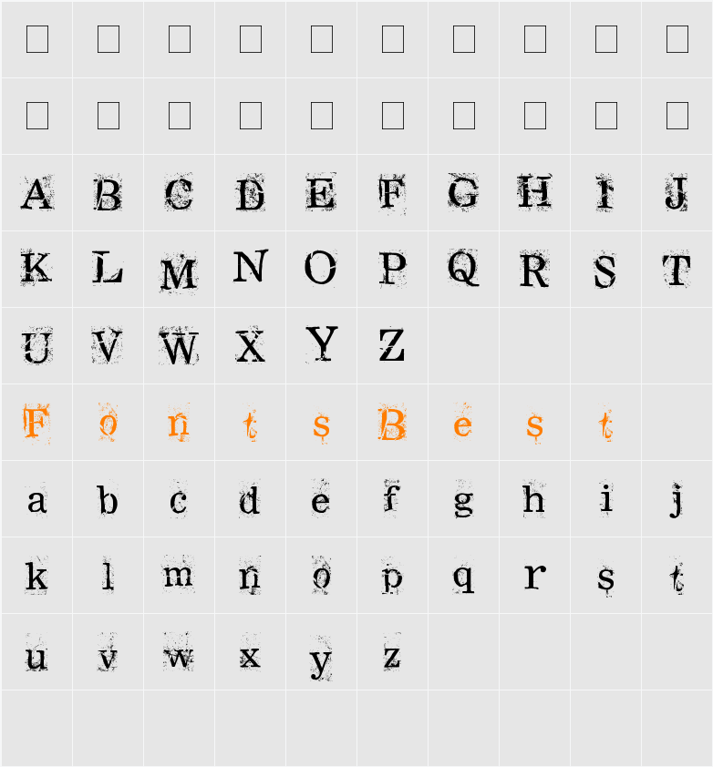 RamRod Character Map