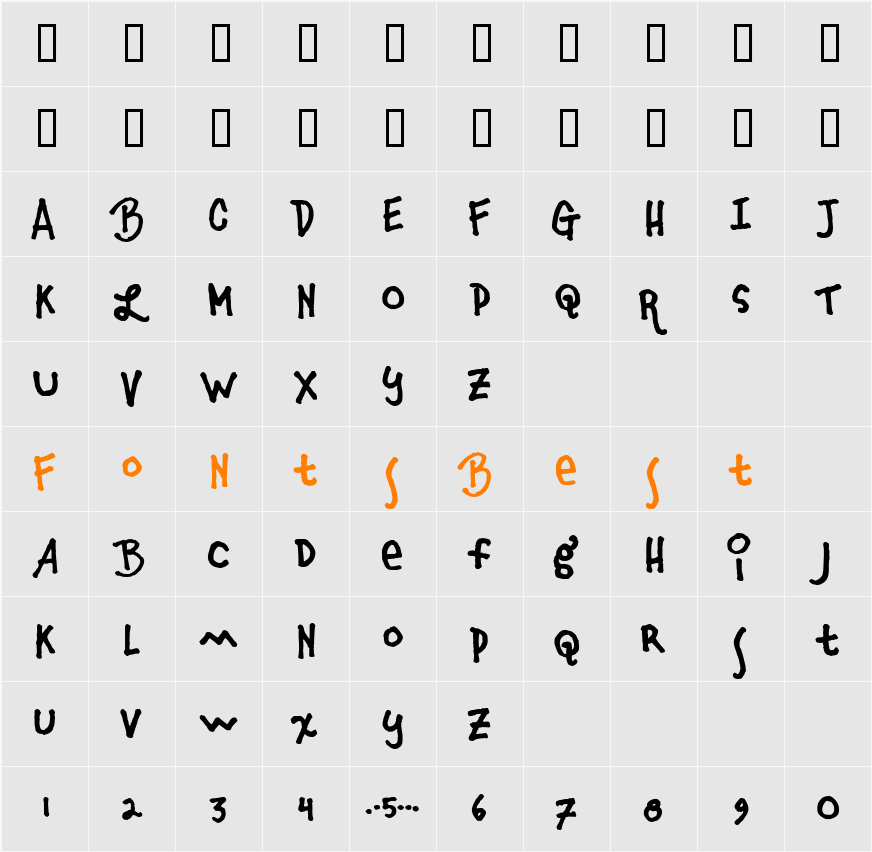 Fridayluck Character Map