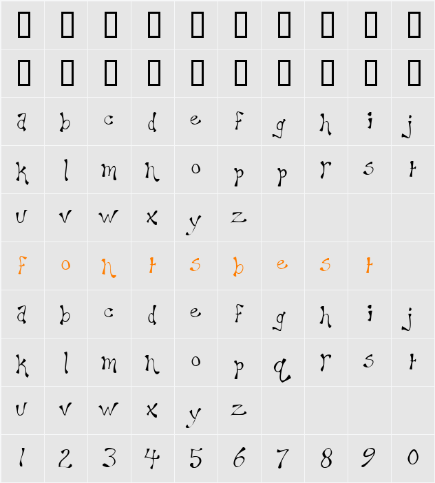 Maryellen Character Map