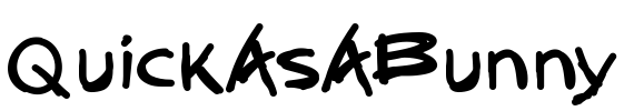 QuickAsABunny Font Image