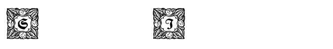 Schmuck-Initialen 3 Font Image
