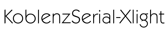 KoblenzSerial-Xlight Font Image