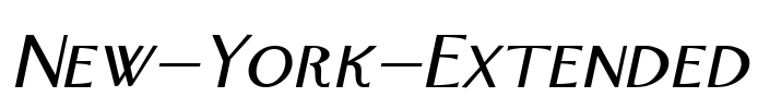 New-York-Extended Font Image