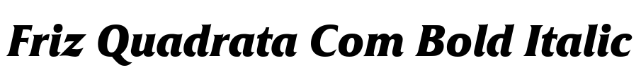 Friz Quadrata Com Bold Italic