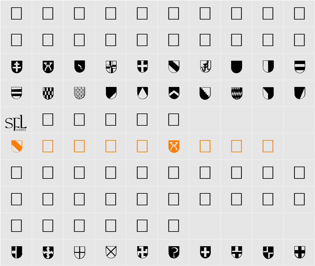 䡥牡汤 Character Map