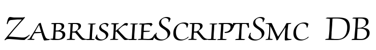 ZabriskieScriptSmc DB Font Image
