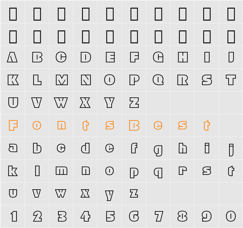 Geometr885 BT Character Map