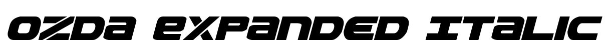 Ozda Expanded Italic Font Image