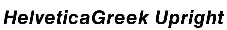 HelveticaGreek Upright Font Image
