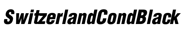 SwitzerlandCondBlack Font Image