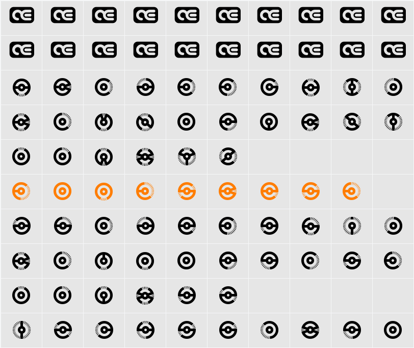 Nucleus BRK Character Map