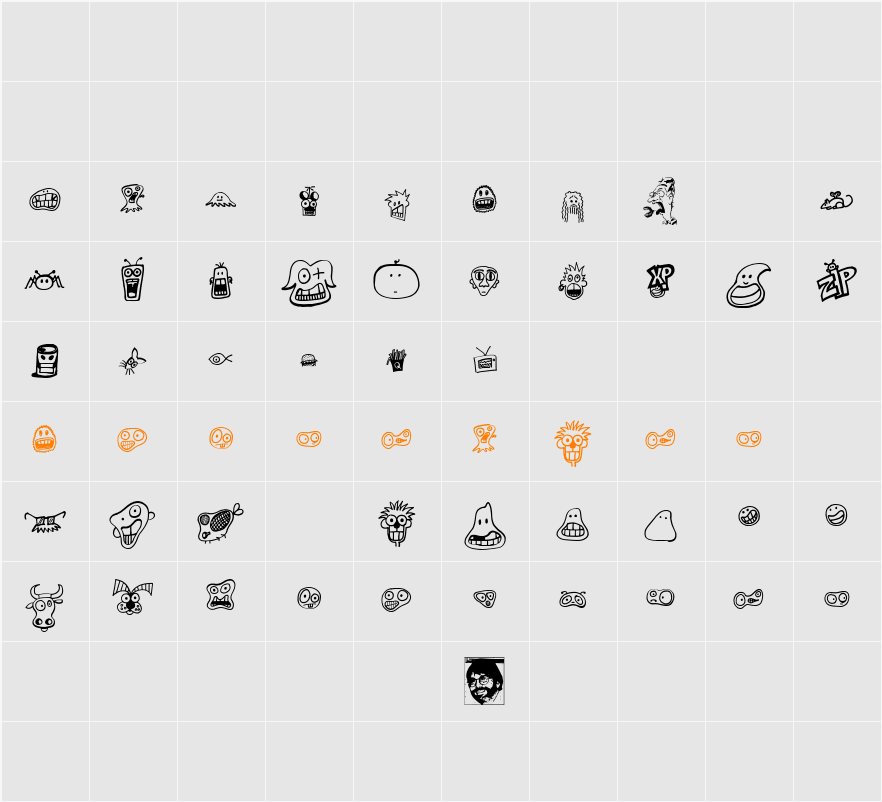 PHILBATS Character Map