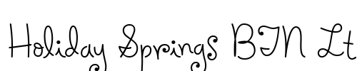 Holiday Springs BTN Lt Font Image