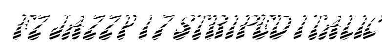 FZ JAZZY 17 STRIPED ITALIC Font Image