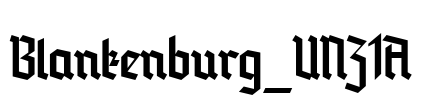 Blankenburg_UNZ1A Font Image