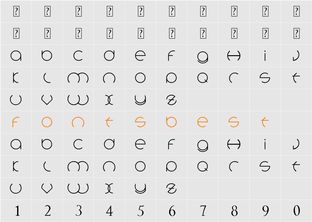 circlefont Character Map