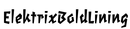 ElektrixBoldLining Font Image