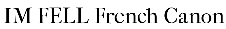 IM FELL French Canon