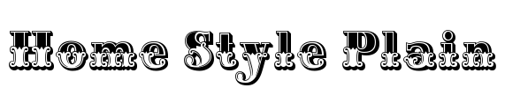 Home Style Plain Font Image