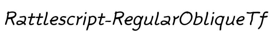Rattlescript-RegularObliqueTf Font Image