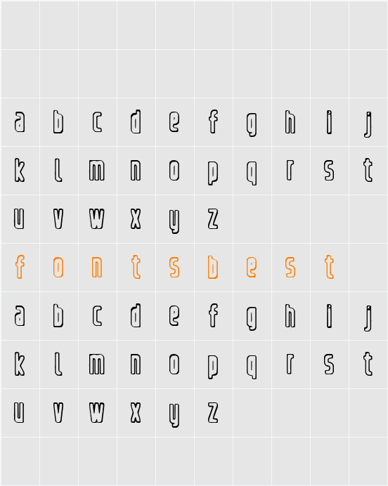 Refrigerator Outline Character Map