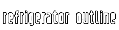 Refrigerator Outline Font Image